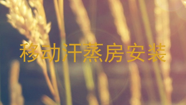 移动汗蒸房安装