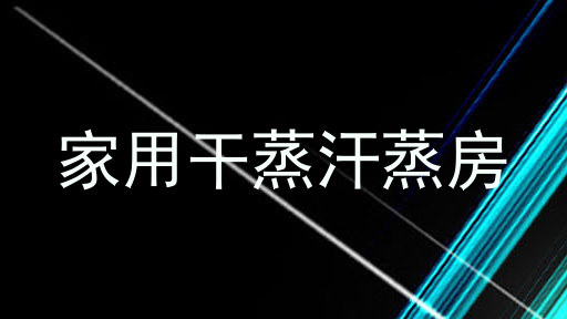 家用干蒸汗蒸房