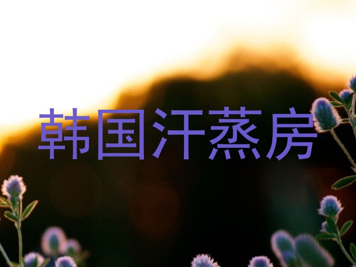 韩国汗蒸房