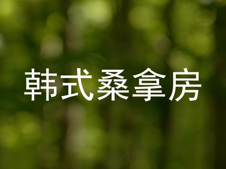 韩式桑拿房