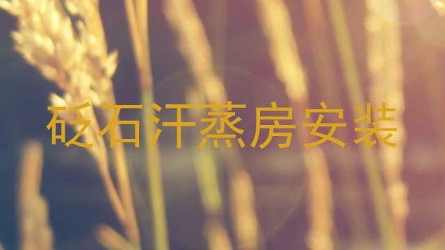 砭石汗蒸房安装