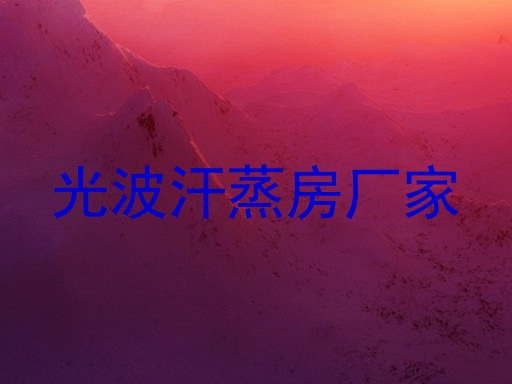 光波汗蒸房厂家