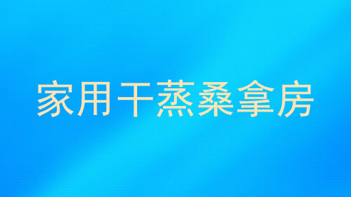 家用干蒸桑拿房