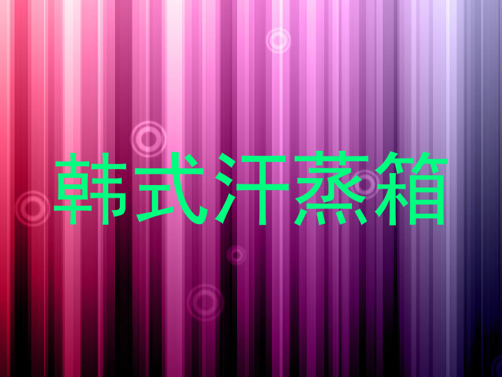 韩式汗蒸箱