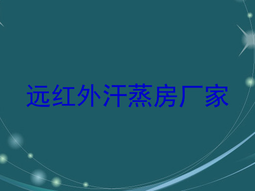 远红外汗蒸房厂家