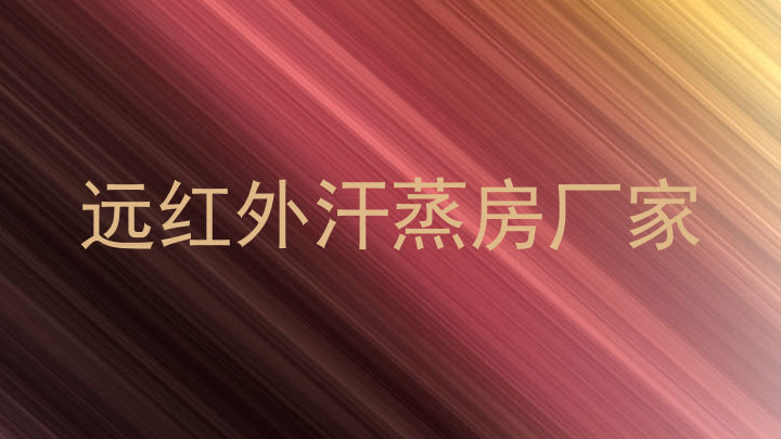 远红外汗蒸房厂家