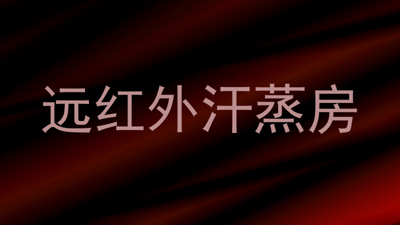 远红外汗蒸房