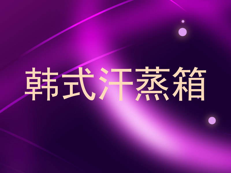 韩式汗蒸箱