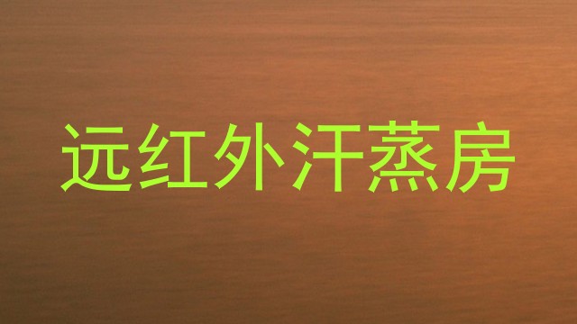 远红外汗蒸房