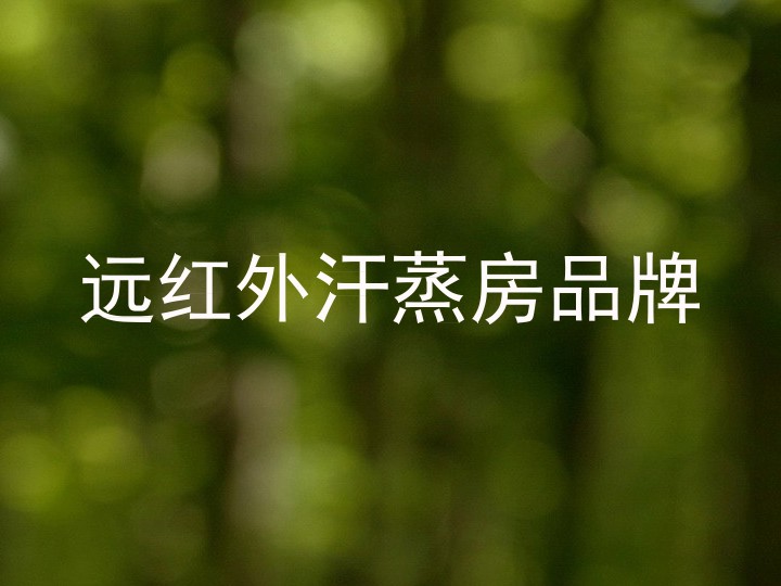 远红外汗蒸房品牌