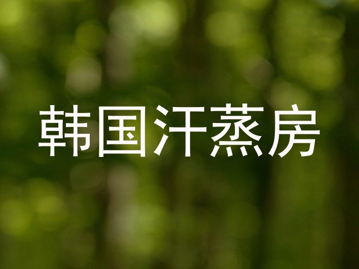 韩国汗蒸房