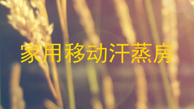 家用移动汗蒸房