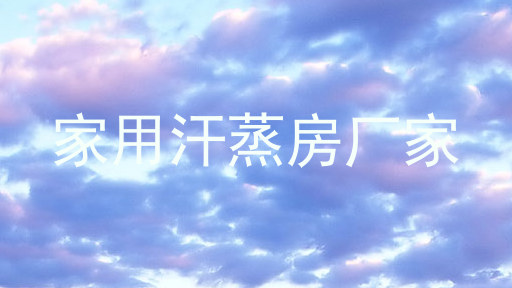 家用汗蒸房厂家
