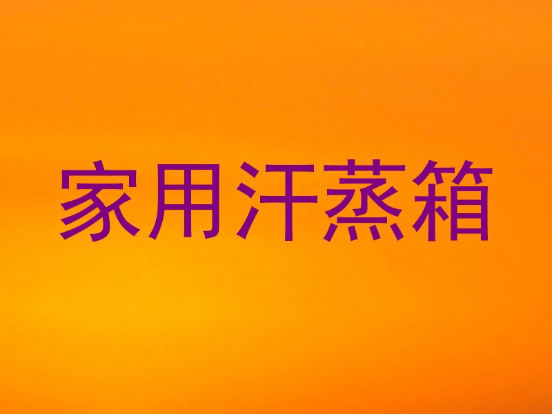 家用汗蒸箱