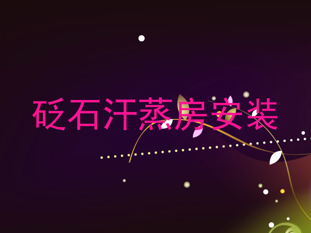 砭石汗蒸房安装