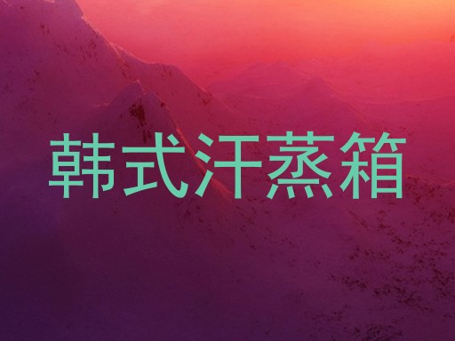韩式汗蒸箱
