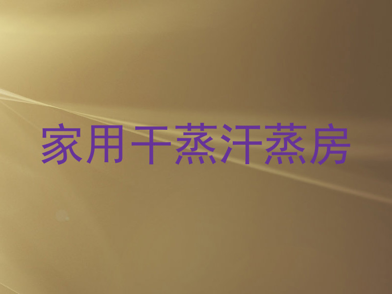 家用干蒸汗蒸房
