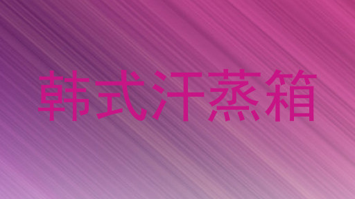 韩式汗蒸箱