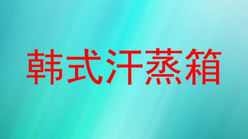 韩式汗蒸箱
