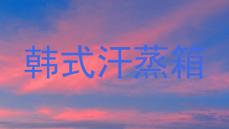 韩式汗蒸箱