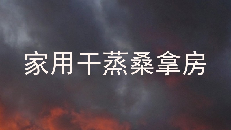 家用干蒸桑拿房