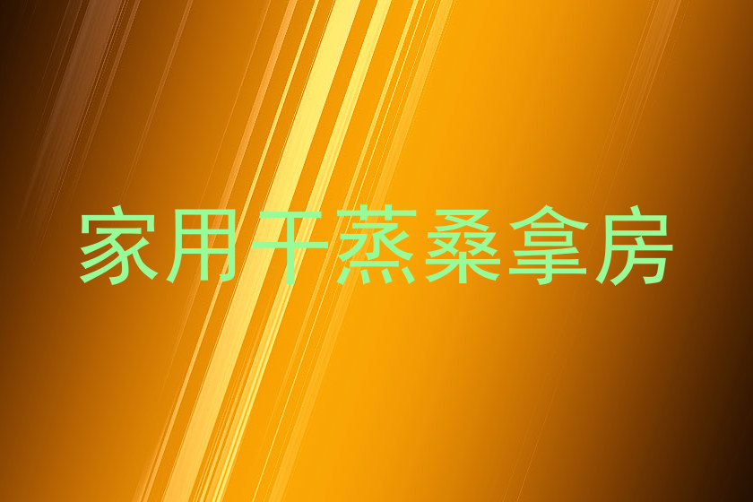 家用干蒸桑拿房