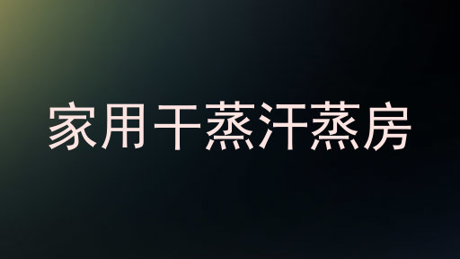家用干蒸汗蒸房