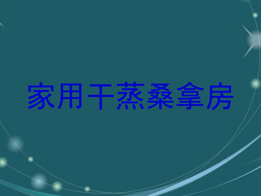 家用干蒸桑拿房