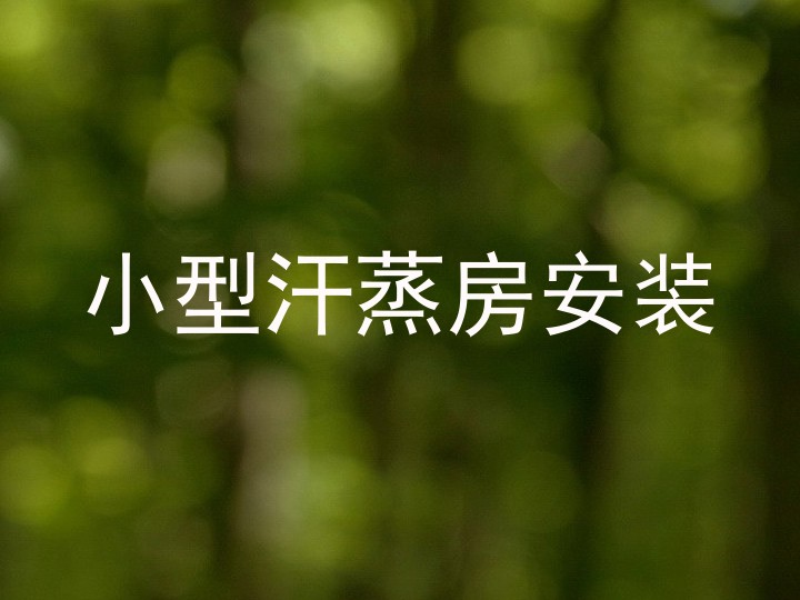 小型汗蒸房安装