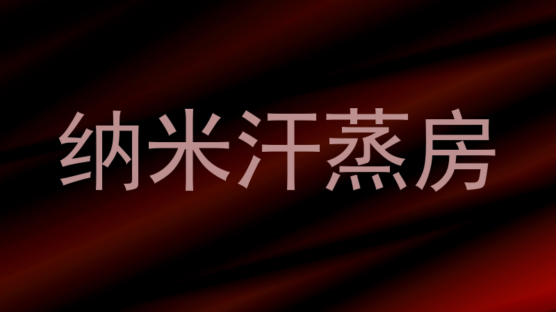 纳米汗蒸房