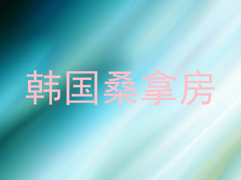 韩国桑拿房