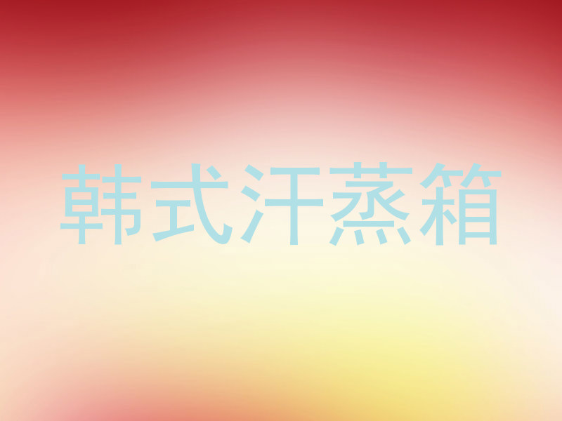 韩式汗蒸箱