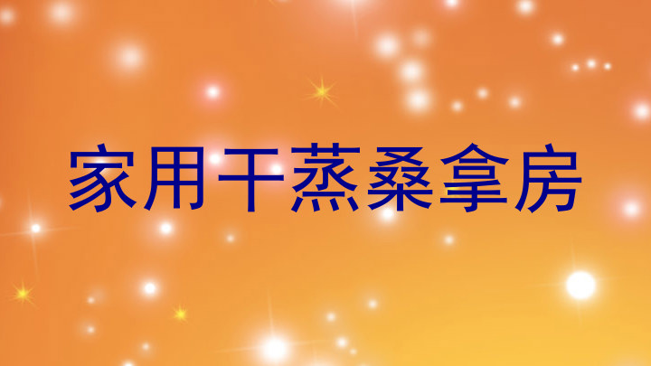 家用干蒸桑拿房