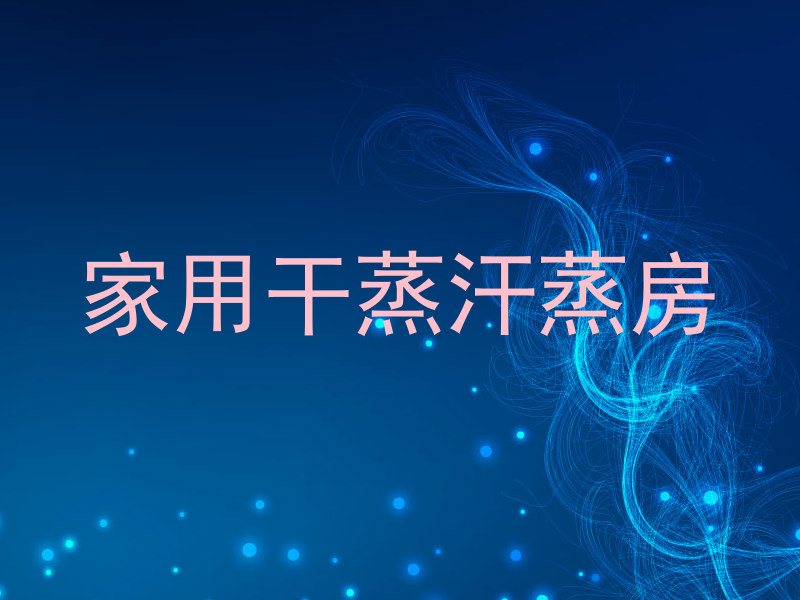 家用干蒸汗蒸房