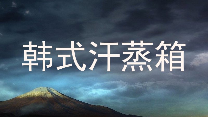 韩式汗蒸箱