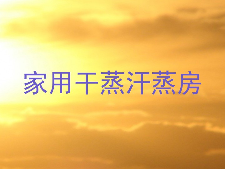 家用干蒸汗蒸房