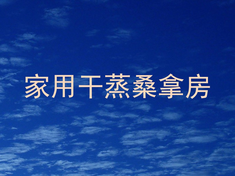 家用干蒸桑拿房