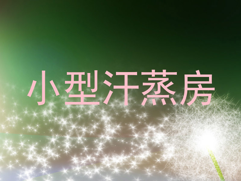 小型汗蒸房