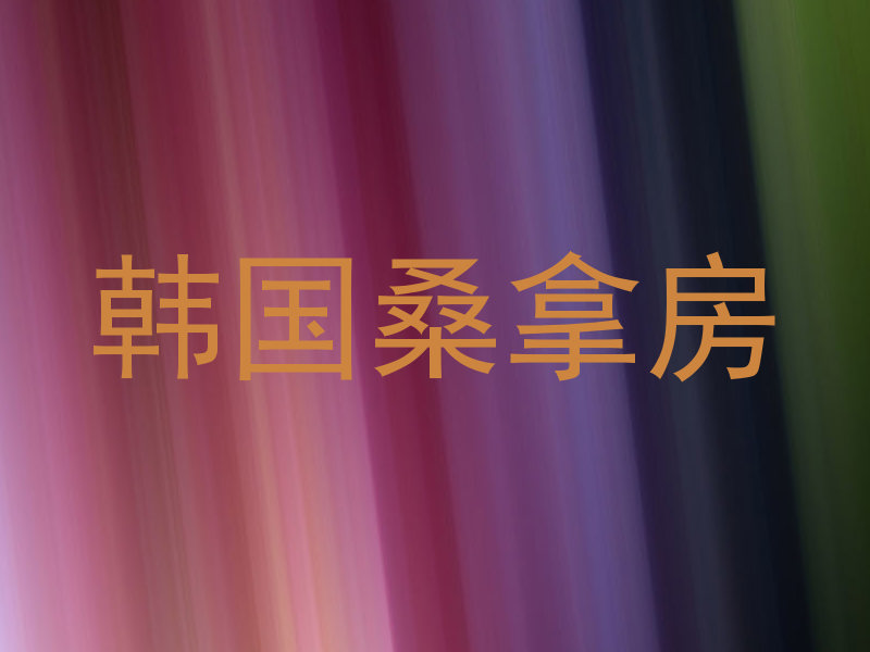 韩国桑拿房