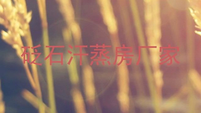 砭石汗蒸房厂家