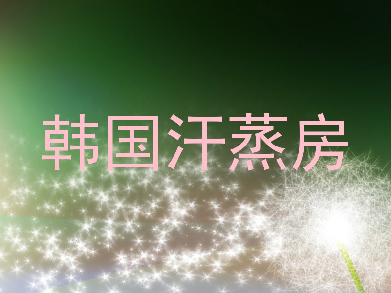 韩国汗蒸房