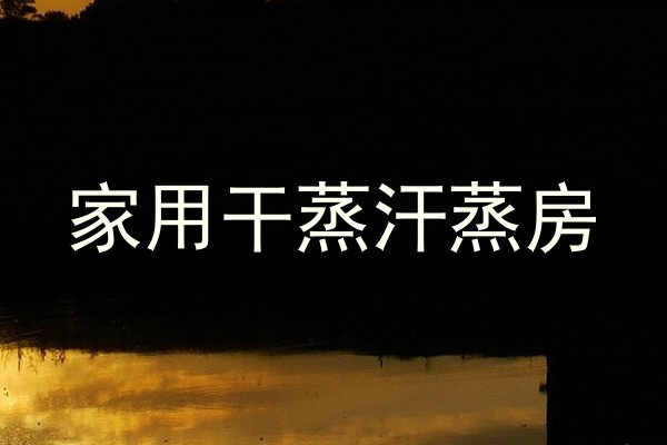 家用干蒸汗蒸房