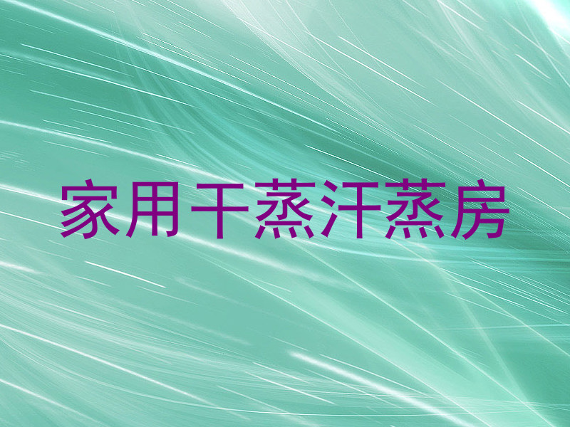 家用干蒸汗蒸房