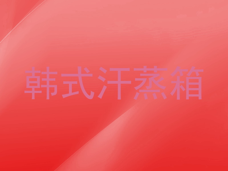 韩式汗蒸箱