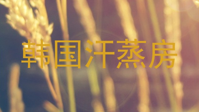 韩国汗蒸房