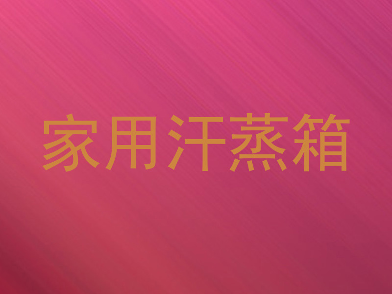 家用汗蒸箱