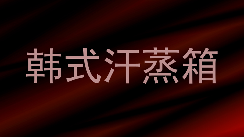 韩式汗蒸箱