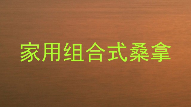 家用组合式桑拿