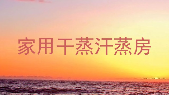 家用干蒸汗蒸房