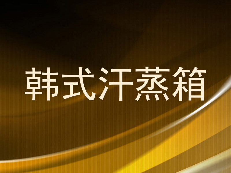 韩式汗蒸箱